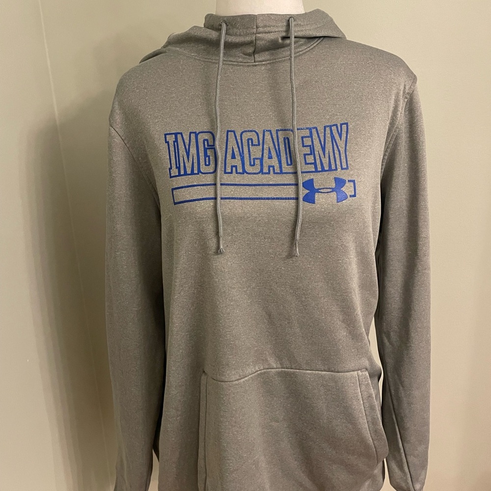 Under Armour Gray Hoodie with Blue Logo